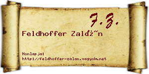 Feldhoffer Zalán névjegykártya