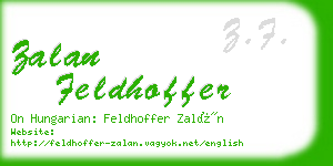 zalan feldhoffer business card